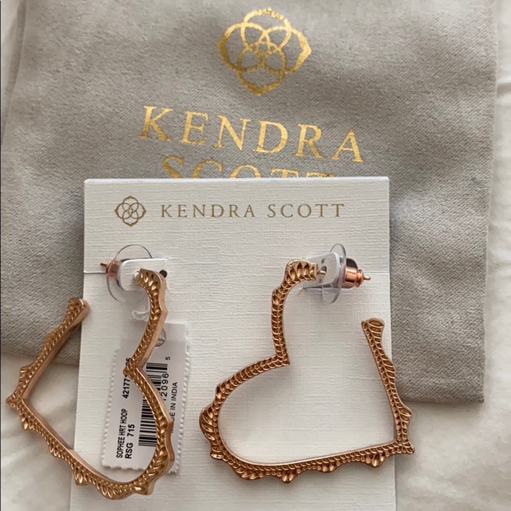 Kendra Scott Sophee Heart Hoop Earrings